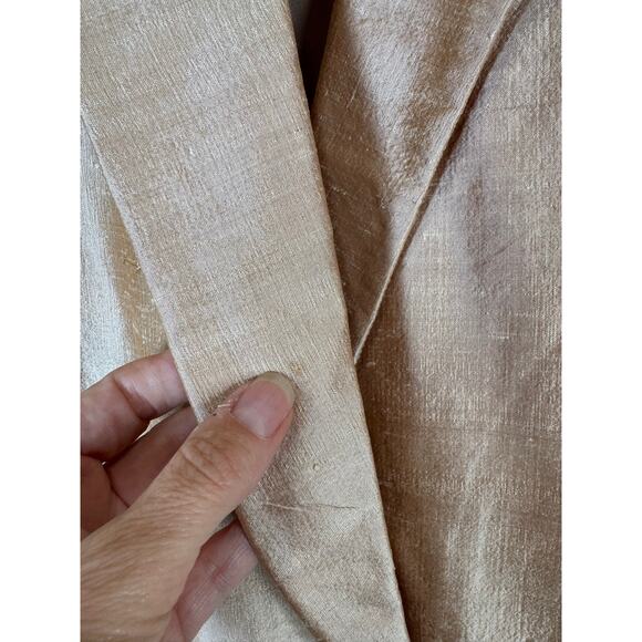 Vintage Morgan Matisse Blazer M Silk Shantung Look Embellished Collar Cuffs - Picture 5 of 11